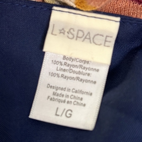 L*Space Blue Dress Wrap Goa Maxi In Midnight Blue V neck Side Tie Size Large - Picture 6 of 7